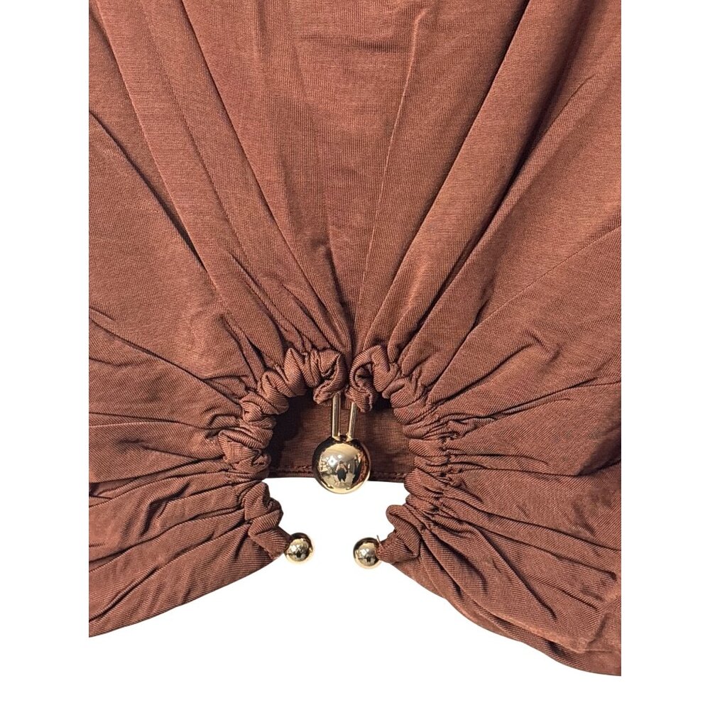 Lovers and Friends x Yhasmina Ferrara Lotte Top in Chocolate Brown Large New - Picture 5 of 8